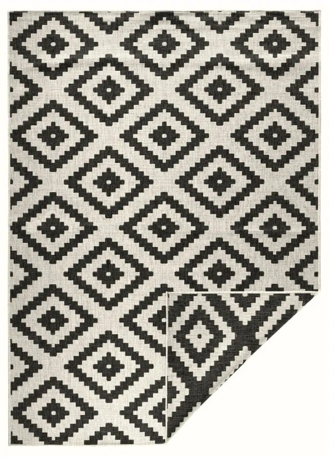 Covor adecvat pentru exterior NORTHRUGS Malta, 120 x 170 cm, negru-crem