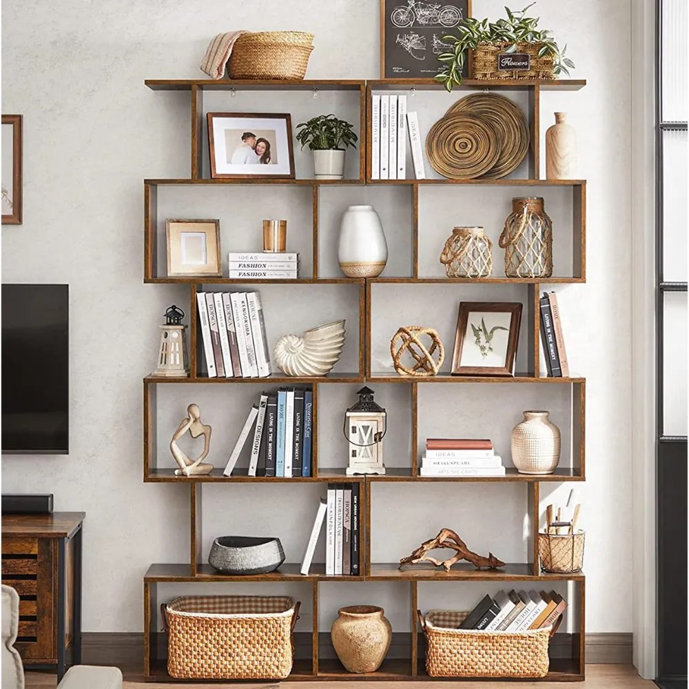 Raft/etajeră pentru cărți PRESTON, 70x24x190,5cm, maro Vasagle