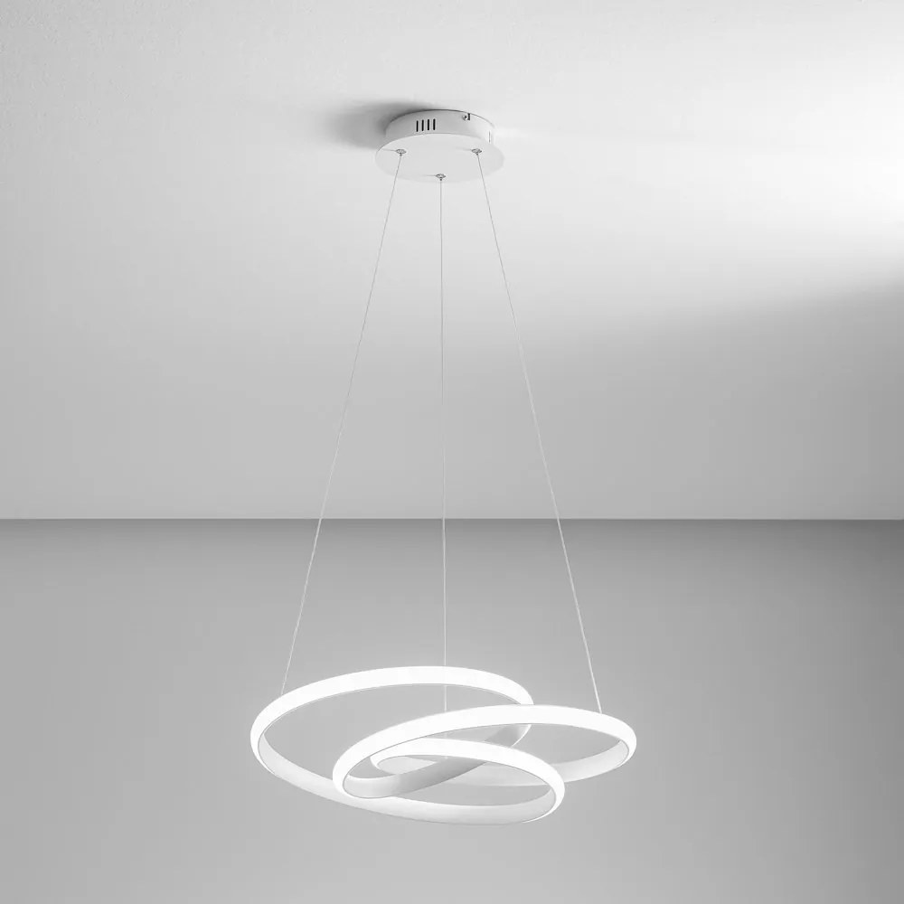 Lustra LED design modern Diva 65cm, auriu, alb sau titan