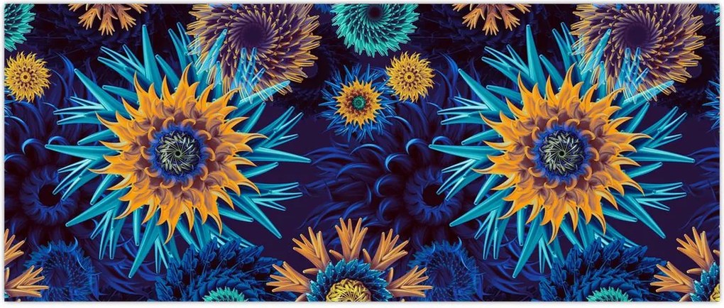 Tablou - 3D flori (120x50 cm)