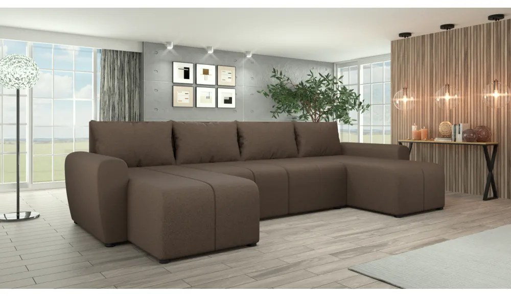 Set canapea universala, maro, DELIN U UNI