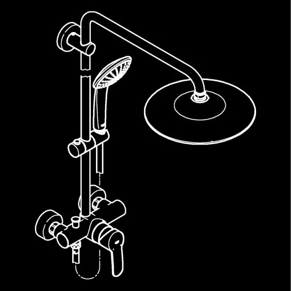 GROHE 27684001 - Sistem de duș VITALIO JOY 260, 450 mm, crom lucios