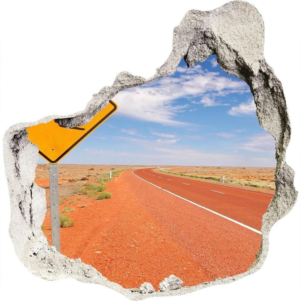Autocolant un zid spart cu priveliște Drumul în Australia