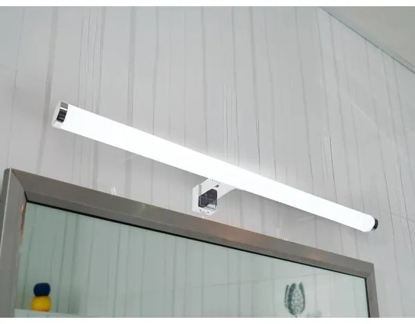 Iluminare LED pentru oglindă de baie, 12 W, 230 V, 59,5 cm, IP44, crom lucios