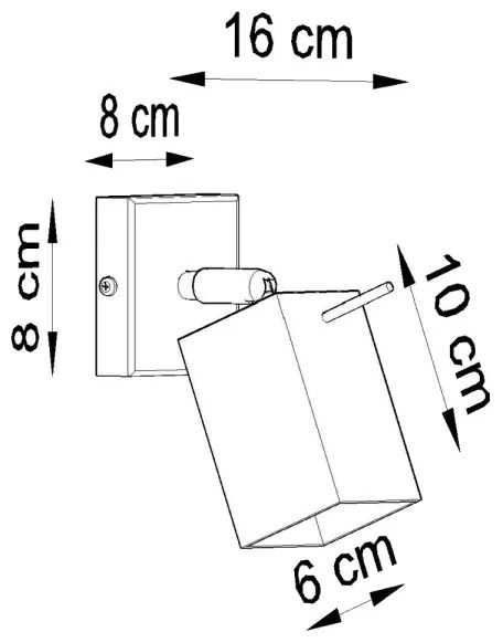 Sollux SL.0455 - Aplica MERIDA 1xGU10/40W/230V gri, montaj pe perete