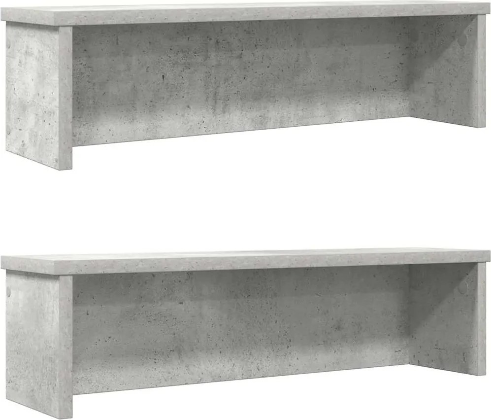 vidaXL Rafturi de bucătărie stivuibile 2 buc Beton Gri 50x15x16 cm