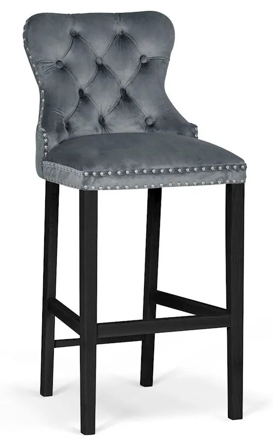 Scaun Bar Madame Gri Inchis/Negru BL14 L70 cm