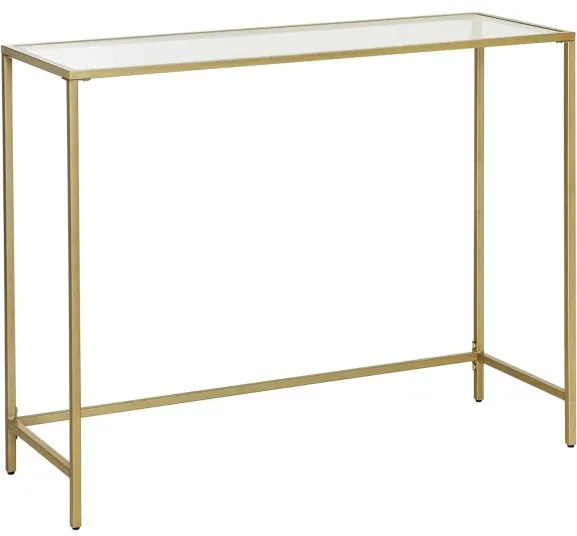 Consola Cu Picioare Reglabile, Auriu, 100 X 35 Cm