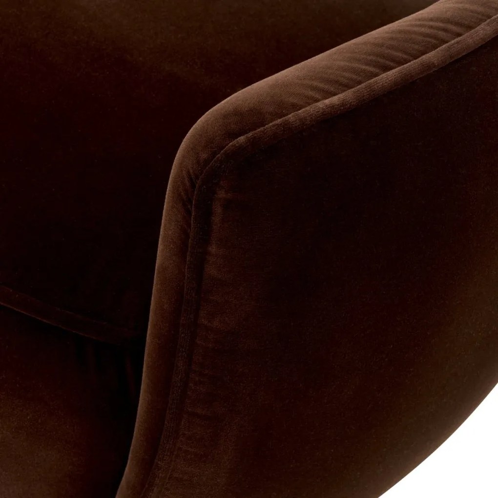Bancheta LUX dormitor Stirling, catifea maro