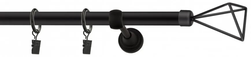 Galerie SIMPLA PRINDERE PERETE 19 mm SPACE NEGRU (Alege marime: 120 cm)