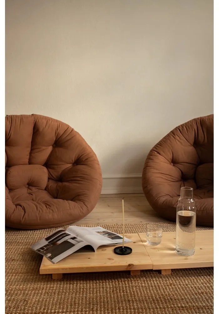 Set 2 noptiere din lemn de pin Karup Design Dock Natural, natural