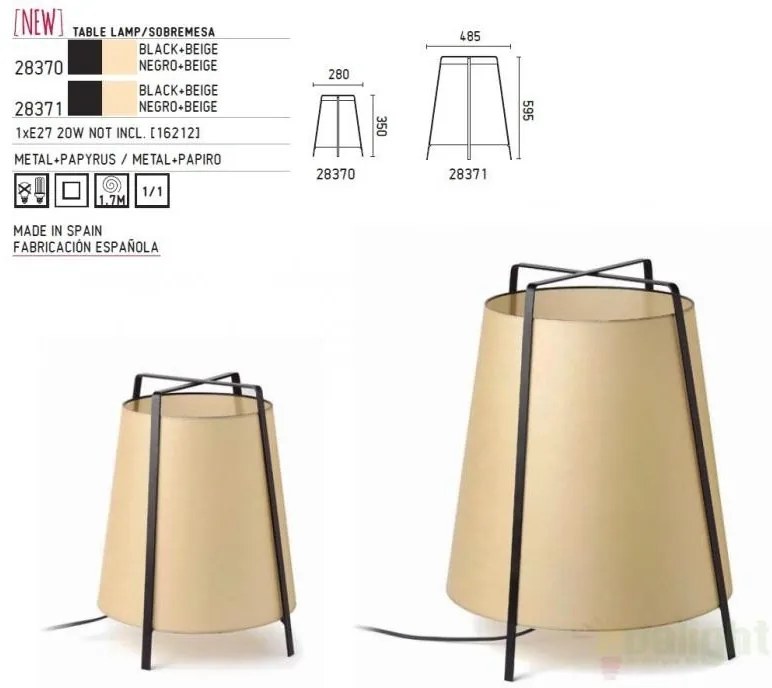 Veioza, lampa de masa H-35cm Akane 28370