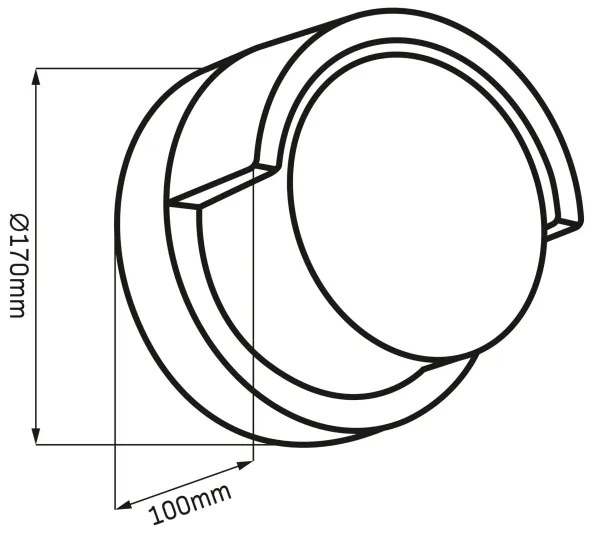 Aplică LED de exterior ESSEN LED/10W/230V IP44 negru