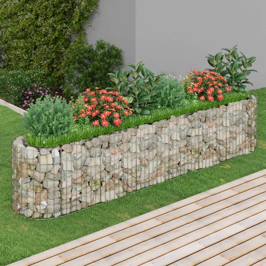 Strat inaltat gabion, 260x50x50 cm, fier galvanizat 260 x 50 x 50 cm, 1, 1