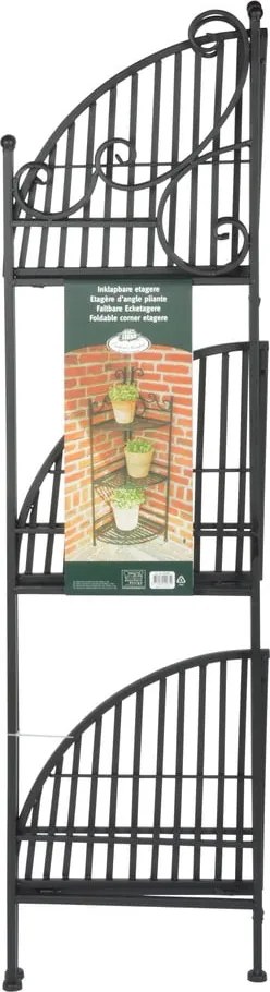 Suport metalic de colţ pentru ghivece Esschert Design, negru