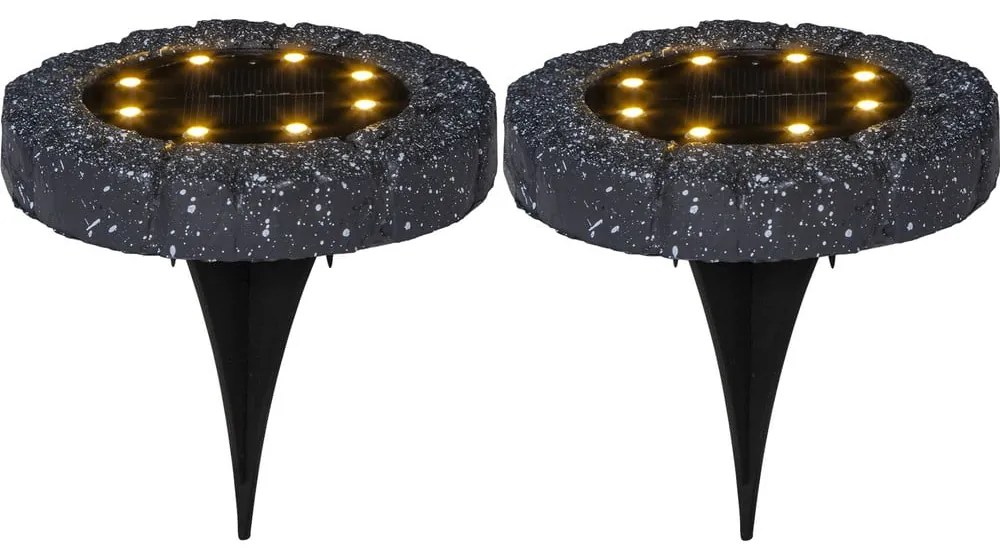 Set de 2 spoturi solare cu LED-uri pentru exterior Star Trading Lawnlight, ø 11 cm