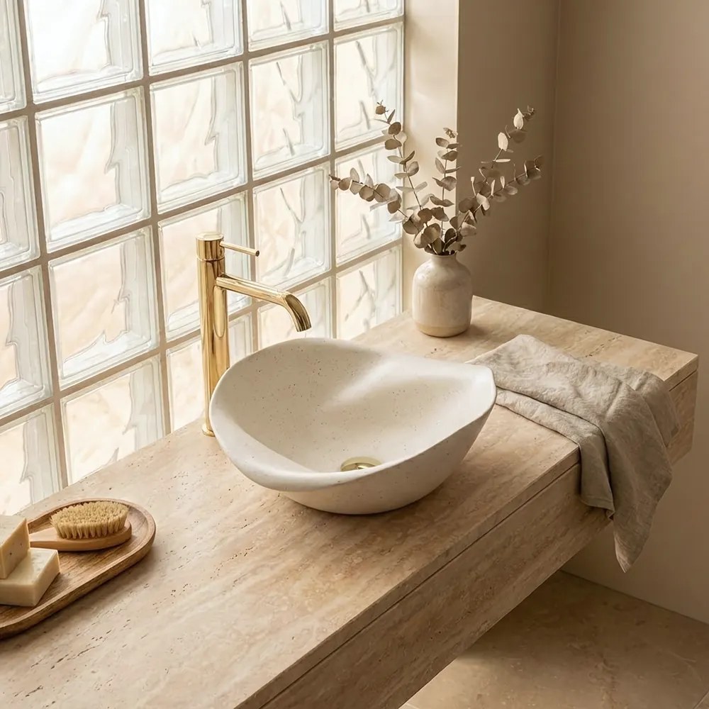 Lavoar ceramic pentru blat REA HM-34B Handmade ART