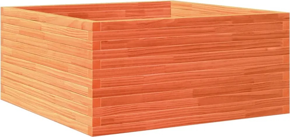 vidaXL Jardinieră grădină, maro ceruit, 100x100x46 cm, lemn masiv pin