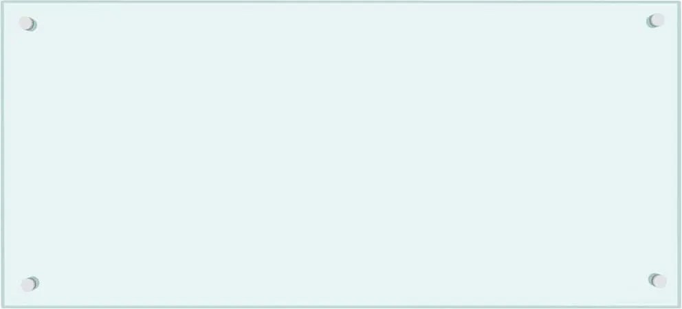 vidaXL Panou antistropi de bucătărie, alb, 90x40 cm, sticlă securizată