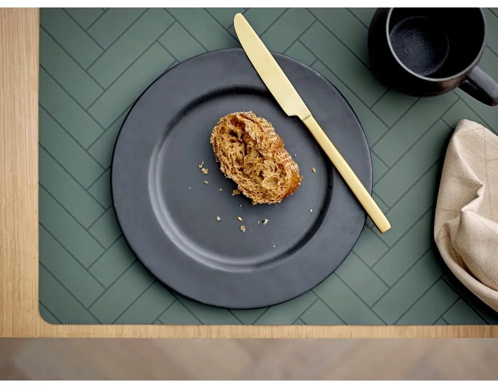 Suport din silicon pentru farfurie Södahl Tiles, 33 x 48 cm, verde