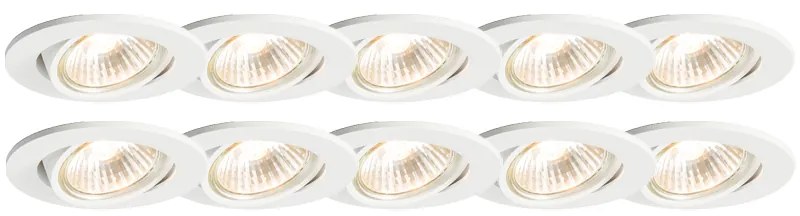 Set de 10 spoturi inteligente încastrate albe reglabile, inclusiv Wi-Fi GU10 - Cisco