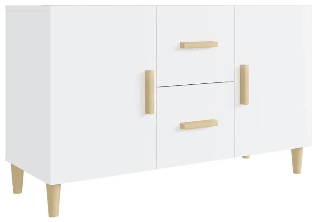 812516 vidaXL Servantă, alb extralucios, 100x36x60 cm, lemn compozit