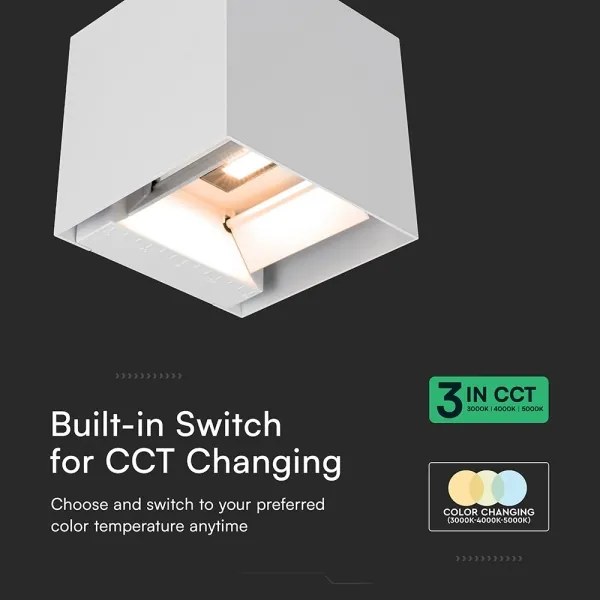 Lampă LED solară de perete cu senzor, 9W/5V, IP65, 2600 mAh, albă