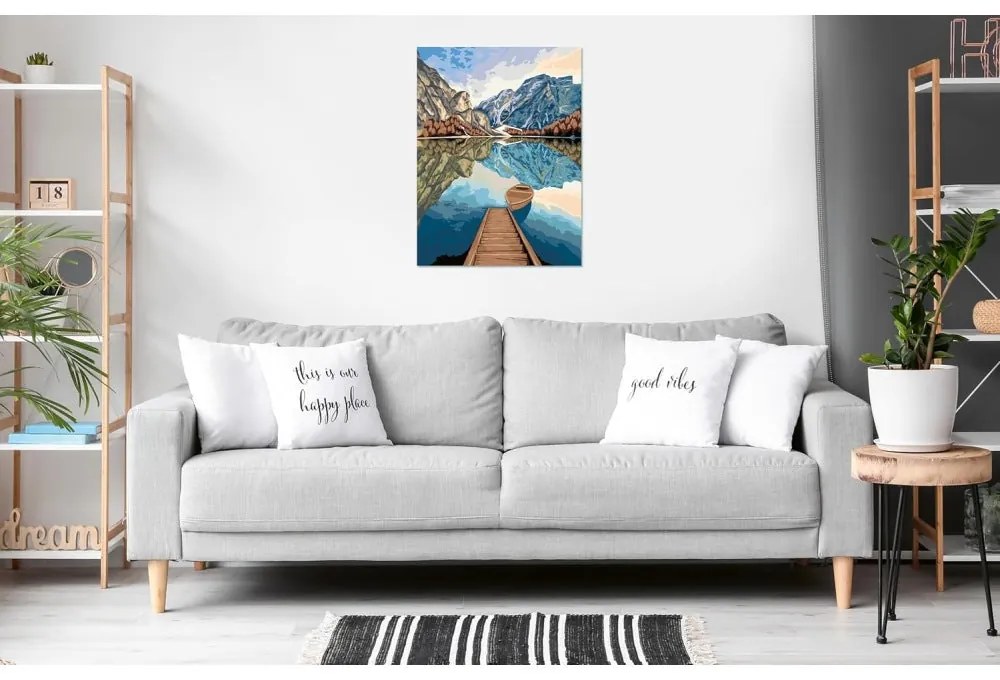 PICTURA PE NUMERE TABLOU CANVAS VEDERE LA LAC - RAVENSBURGER (RVSPBN23909)