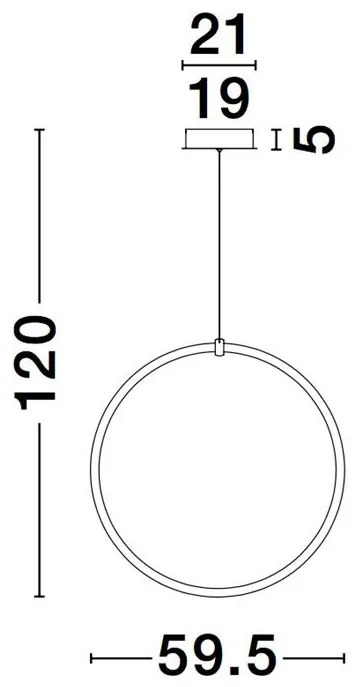 Lustra LED dimabila design circular GIRDINO 59,5cm