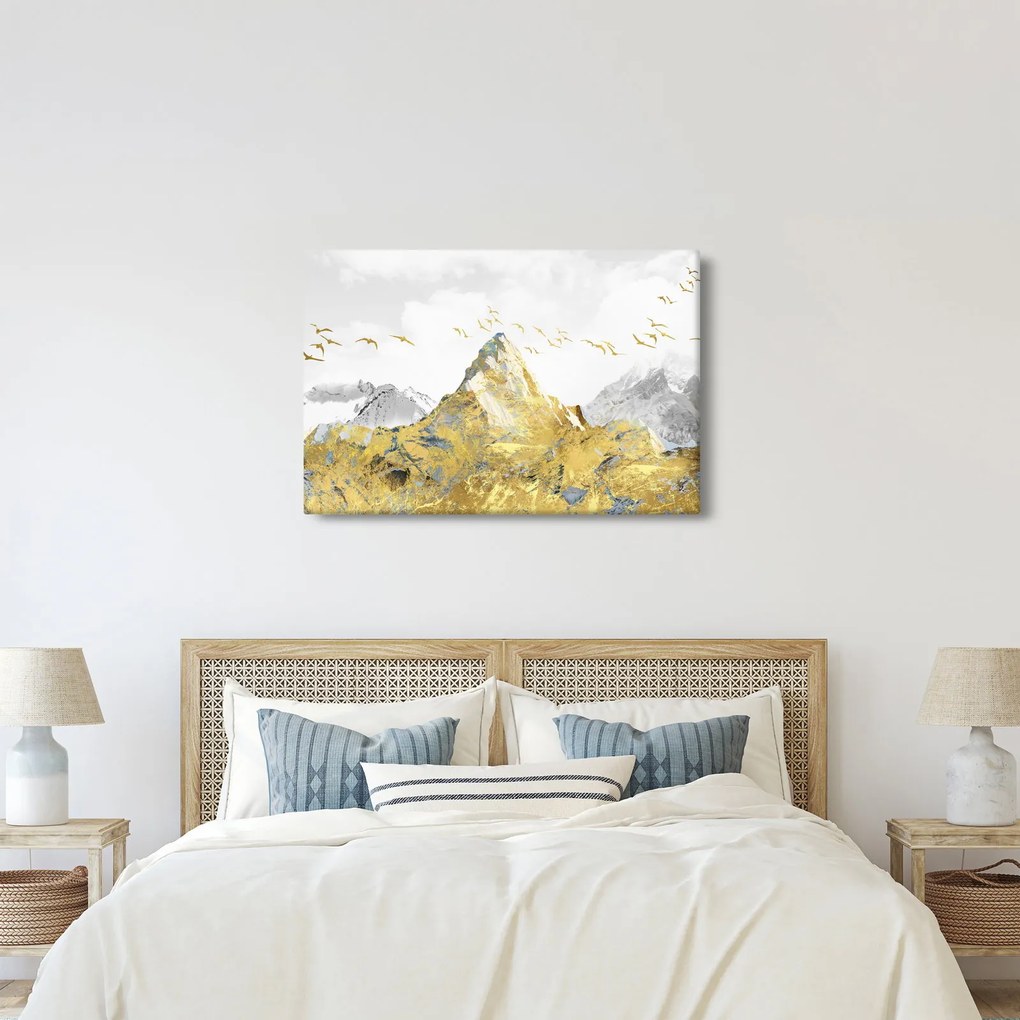 Tablou - Munte auriu (90x60 cm)