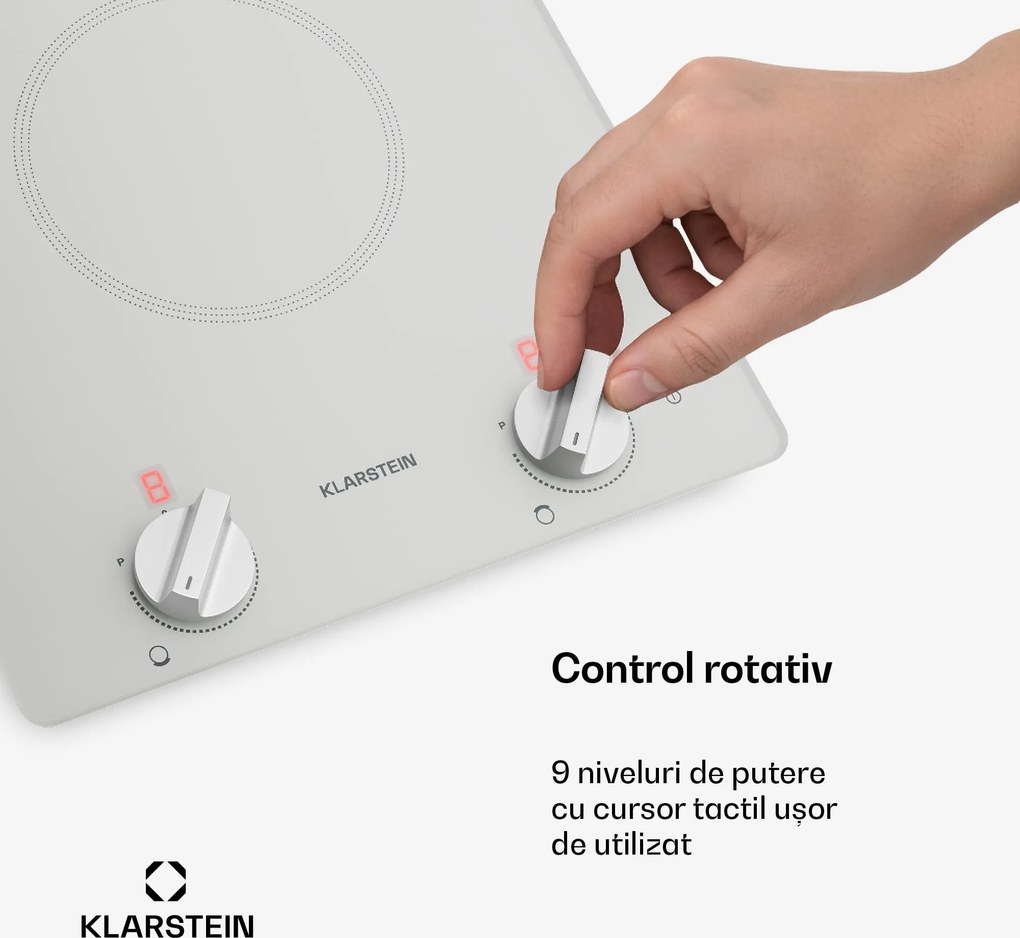 Klarstein Plită cu inducție Kochheld | Elegantă și puternică | 2 zone de gătit | 3500 W | 30 cm