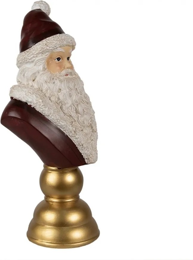 Statuetă decorativă Moș Crăciun din polirășină, 19x15x40 cm, „Noël Classique”