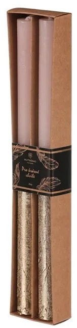 Set de bujii conice, roz/auriu, 2 buc., para fin