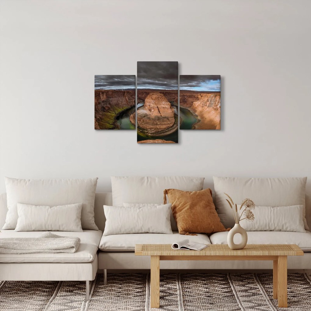 Tablou cu lac în stânci (90x60 cm)