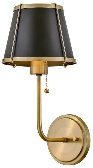 Lampă de perete Hinkley HK-CLARKE1-BR-BK CLARKE 1xE27/40W/230V alamă/negru