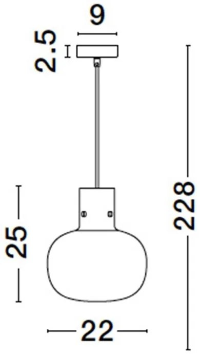 Lustra, Pendul design modern CINZIA 22cm