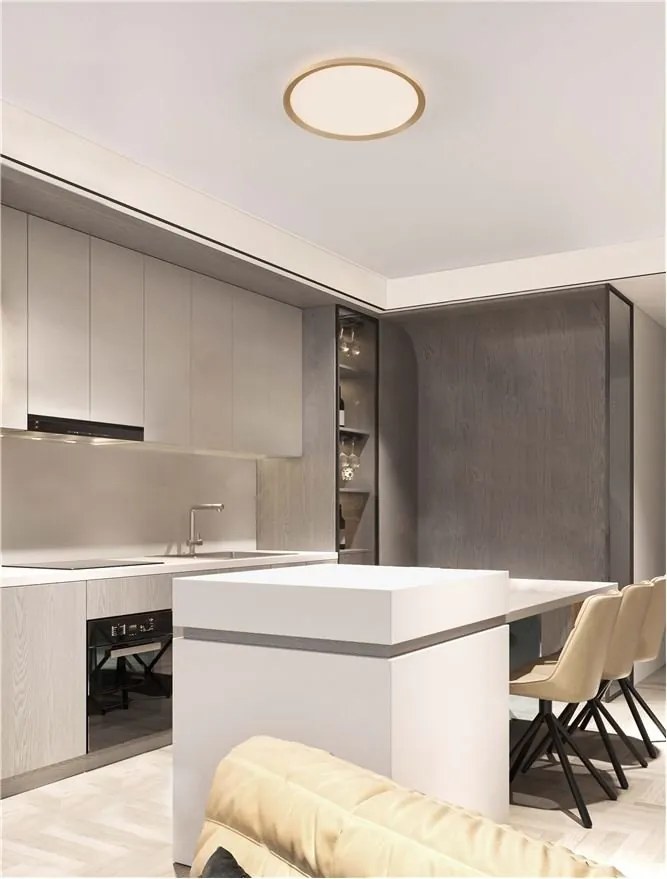 Plafoniera LED design slim ALMIRA aurie D-40cm