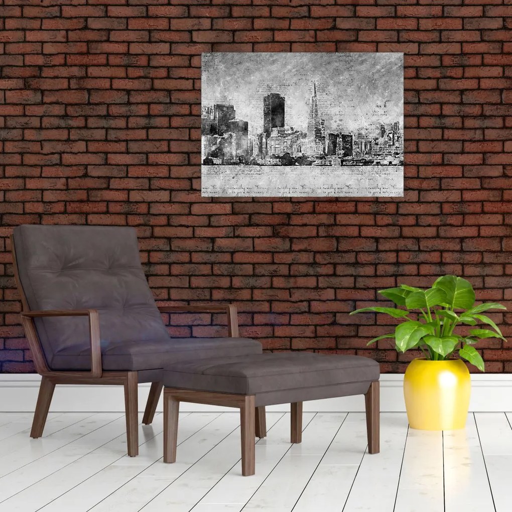 Tablou - Oraș de artă de cafea (70x50 cm)