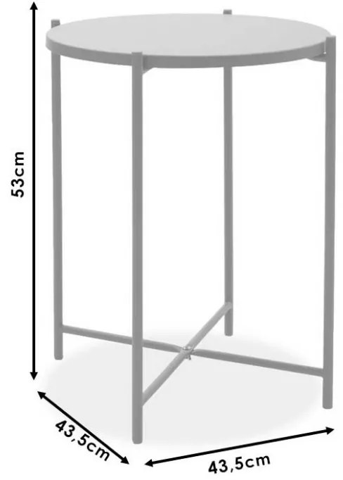 Masuta Auxiliara Lima Antracit 43.5x43.5x53 cm