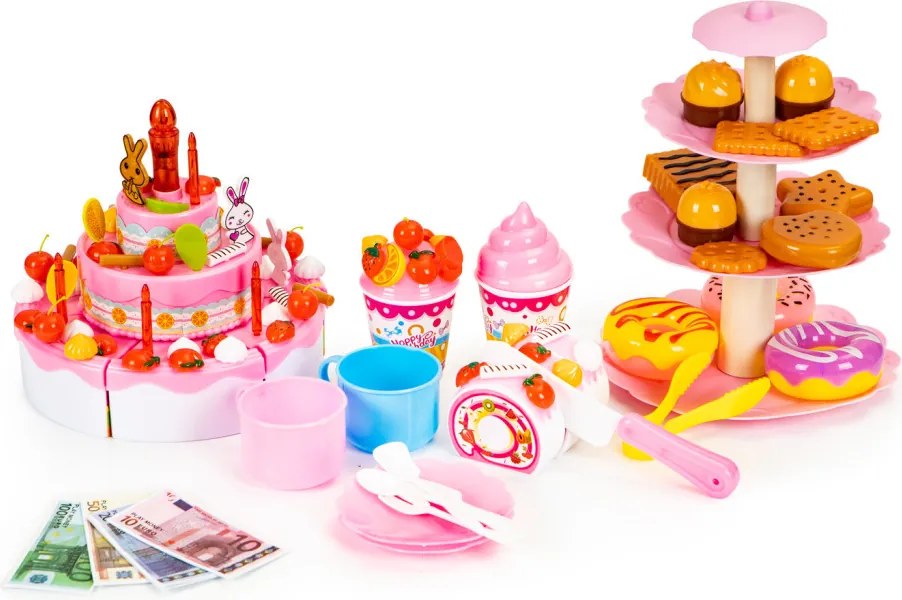 Set de tăiat tort pentru petrecerea de naștere 125 de bucăți