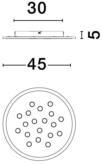Plafoniera LED RGB si telecomanda ASTRAEUS 45cm