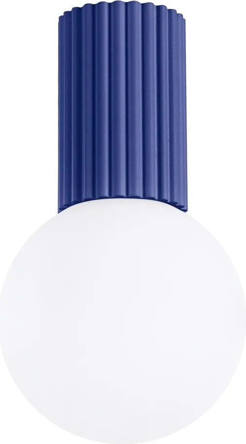 Plafonieră albastră cu abajur din sticlă ø 12 cm Orbital – Sollux