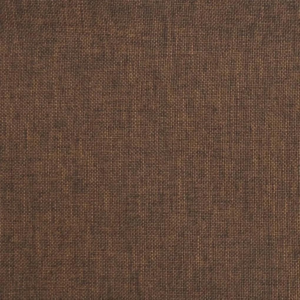 Scaune de sufragerie pivotante, 4 buc., maro, material textil 4, Maro