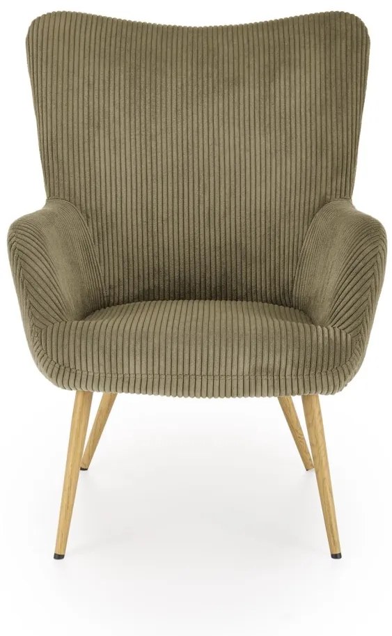 Fotoliu Amaro velvet olive H97 cm
