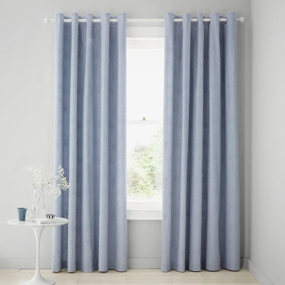 Draperii albe-albastre 2 buc. 168x229 cm Lucie Floral Frill – Catherine Lansfield