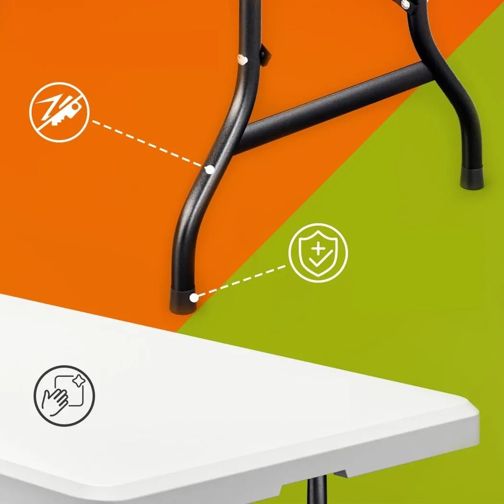 Masa pliabilă pentru bufet KAMIL, 76x183x74cm, alb Casaria