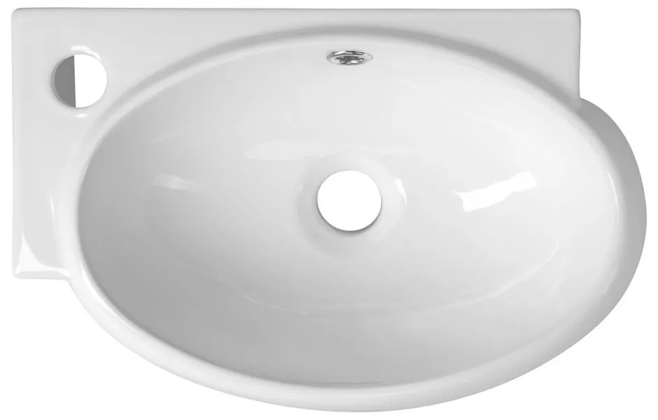 Chiuvetă mică pentru WC albă din ceramică 43x28,5 cm Ribera – Sapho