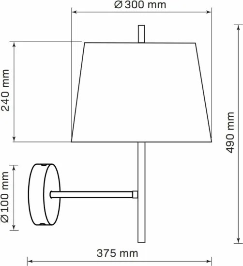 Lampă de perete ELENA 1xE27/20W/230V alb