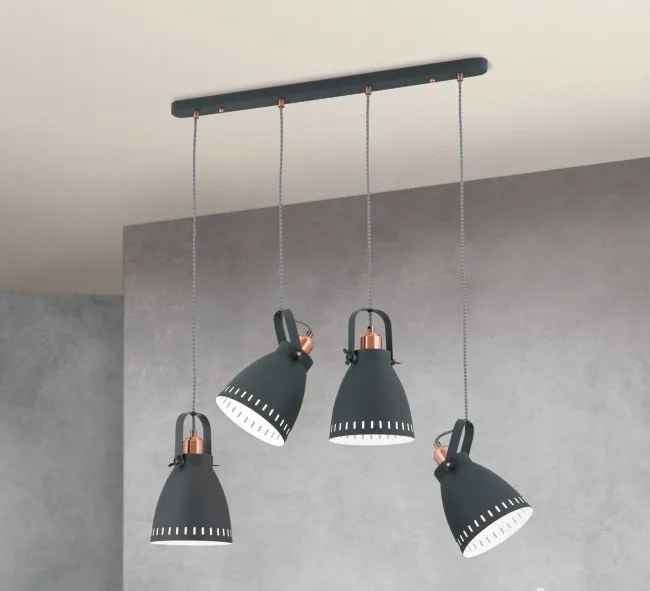 Lustra cu 4 pendule design industrial THEKE