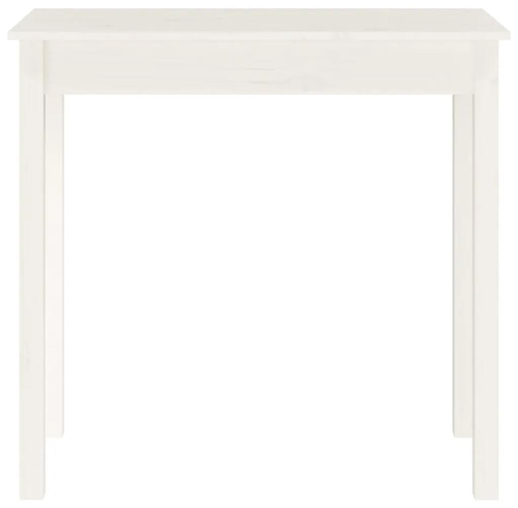 Masa consola, alb, 80x40x75 cm, lemn masiv de pin Alb, 80 x 40 x 75 cm, 1